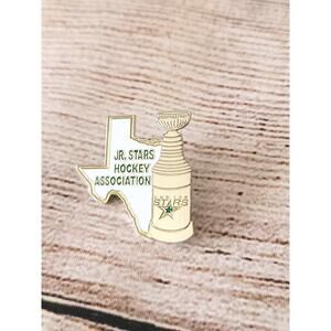 Texas Junior Stars Hockey Association Texas State Map Shape Logo Lapel Pin